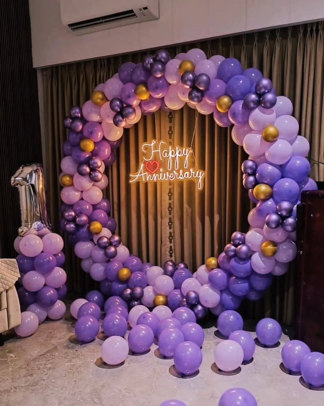 Purple Pastel Ring Anniversary Arch