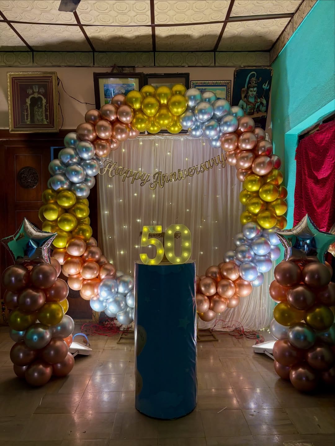 50th Multi-Chrome Ring with Marquee 50