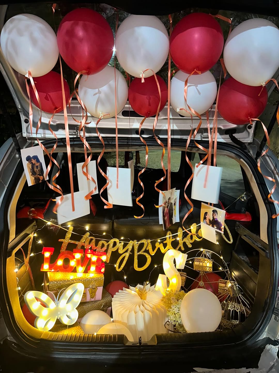 Marquee 'LOVE' & Initial Letter Luxury Car Boot Decoration