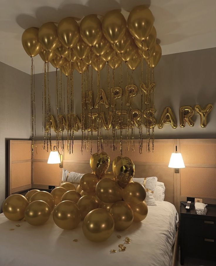All-Gold Chrome Anniversary Hotel Room