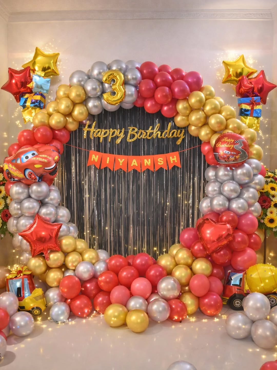 Niyansh Lightning McQueen Cars 3rd Birthday
