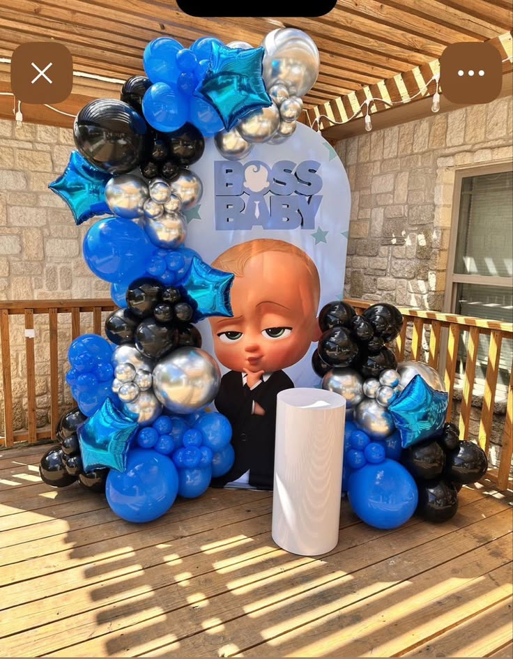 Boss Baby Outdoor Deck Black & Blue Arch