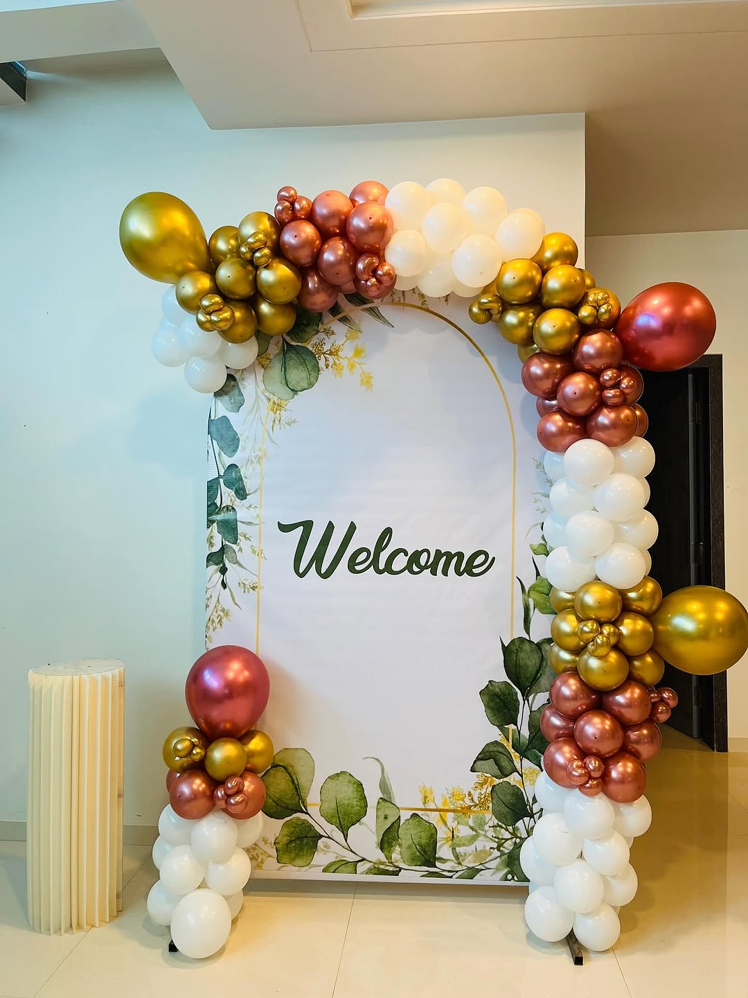 Boho Greenery 'Welcome' Chiara Arch Backdrop
