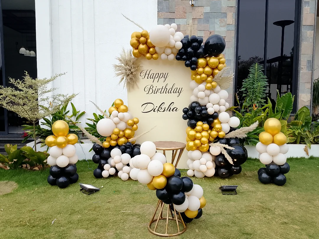 Outdoor Gold, Black & Pampas Birthday