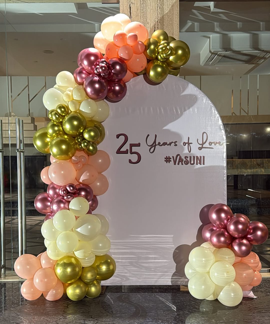 Personalised '25 Years of Love' Arch
