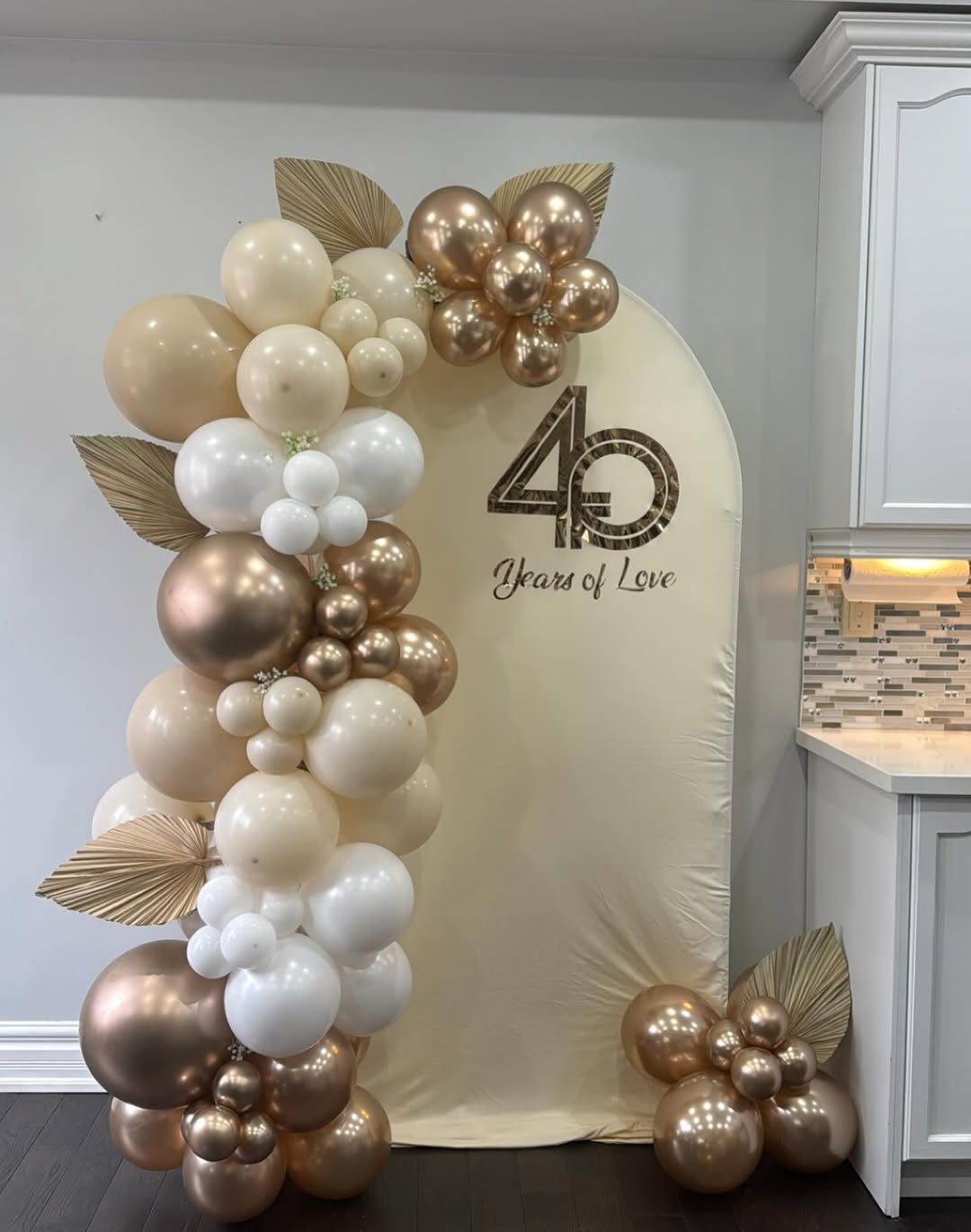 40 Years of Love Rose-Gold Arch