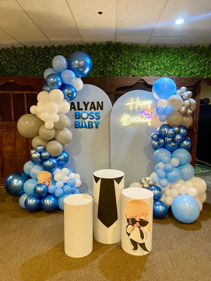 Boss Baby Alyan Twin Arch Blue & Silver Grand
