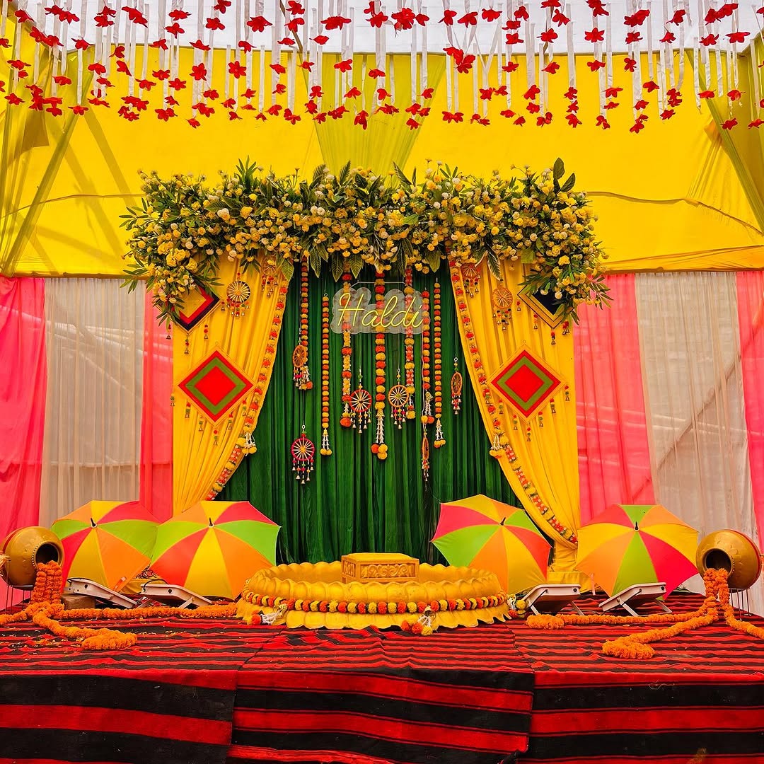 Grand Genda Phool Haldi Mandap