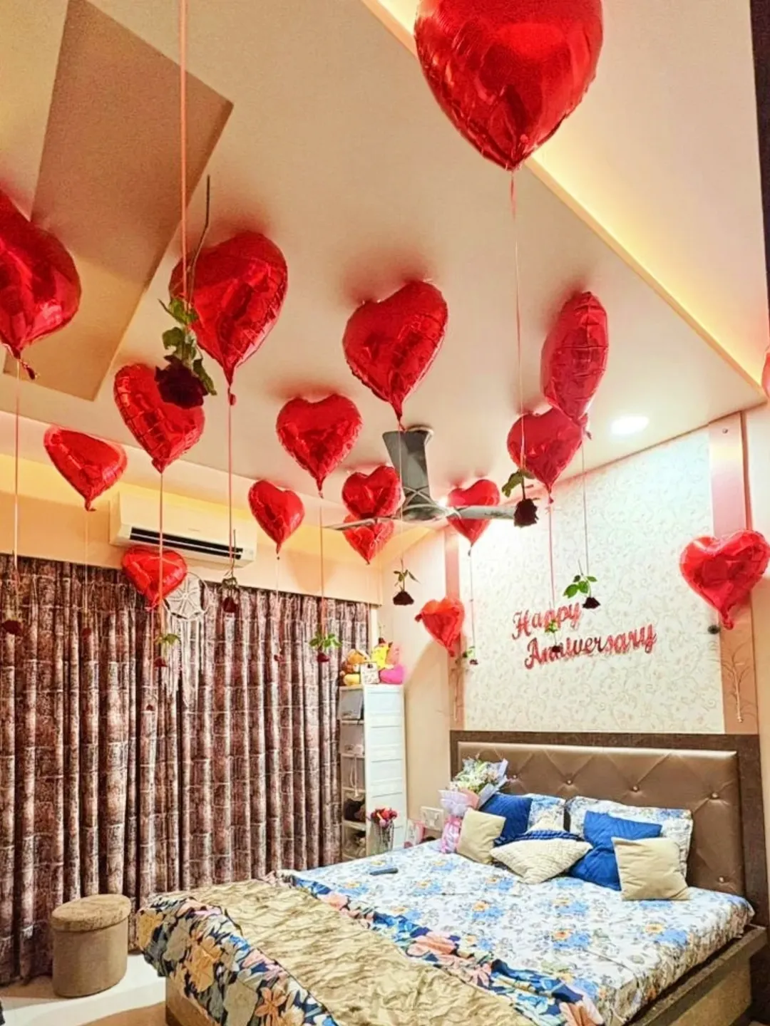 Red Heart Foil Ceiling Surprise
