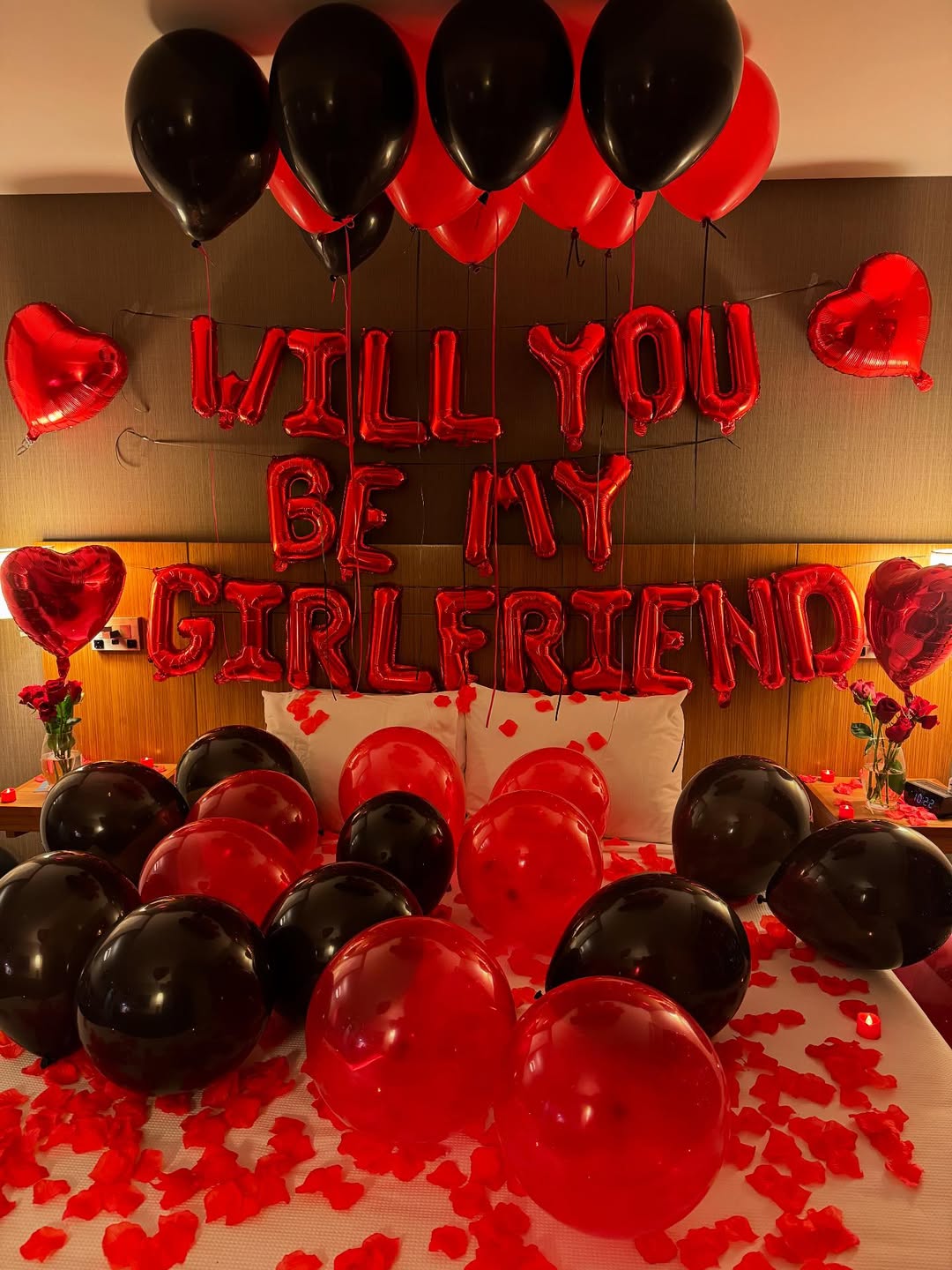 Will You Be My Girlfriend Red & Black Room