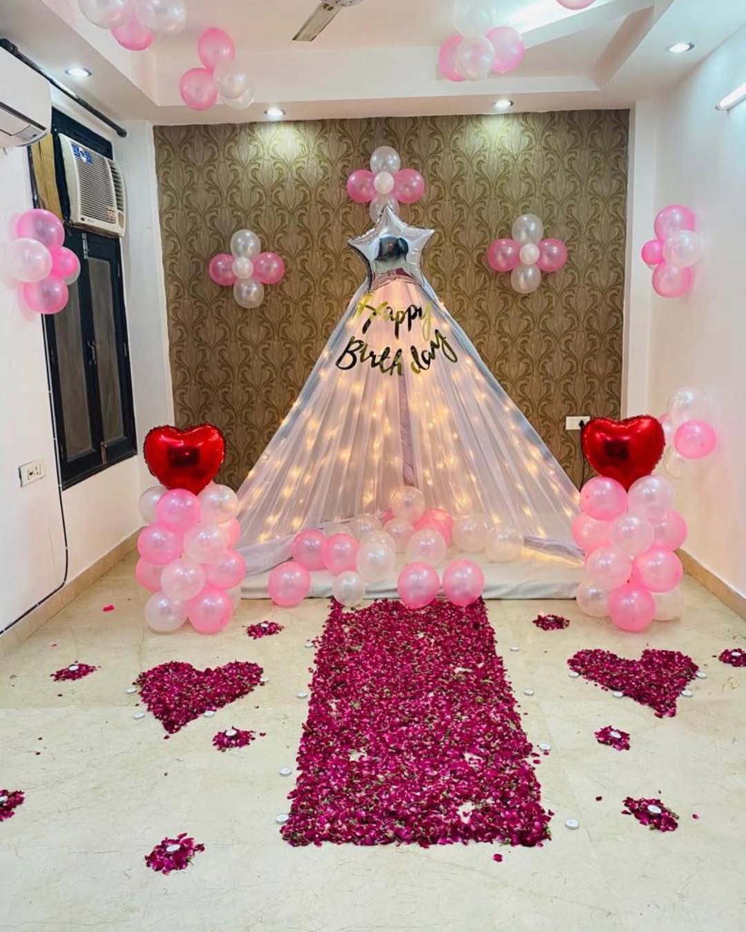 Pink Cabana Romantic Room Decoration